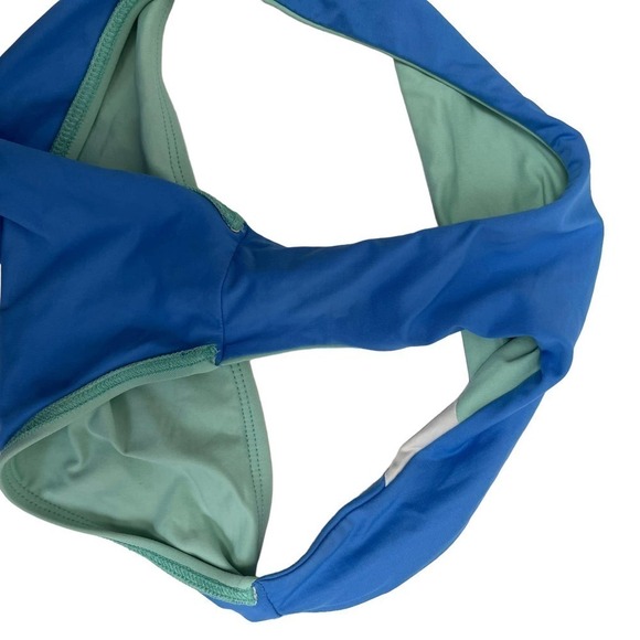 L*SPACE Colorblock Geo Bandeau Top Hipster Bottom Bikini Set Size XS - Picture 11 of 11